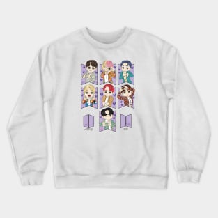 Diseño chibi de BTS Crewneck Sweatshirt